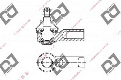 DJ PARTS de1049 -  Наконечник поперечной рулевой тяги